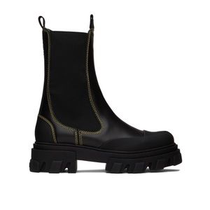 GANNI
Black Cleated Mid Chelsea Boots